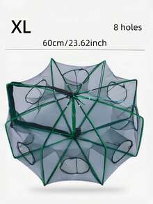 1pc Foldable Fishing Net - Durable Nylon Mesh, Suitable For Eels, Lobsters And Various Fish, Lightweight And Practical Outdoor Fishing Gear - Fish Basket - View 11
