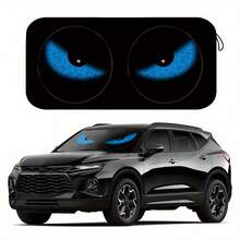 Easypie Selection 1pc High Quality Sunshade Windshield - Fashionable Blue Eye/Crack Eye Design Car/RV Sun Visor, UV Protection Anti-Frost - 150*70cm - View 1
