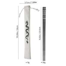 1/5/10 Pairs 304 Stainless Steel Chopsticks, Laser Dragon Pattern, Anti-Slip Elongated, Reusable Tableware For Home/Office/Camping - View 8