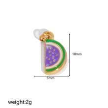 Stainless Steel Strawberry, Grape, Banana, Watermelon Fruit Series DIY Jewelry, Fresh Pineapple Series Necklace Pendant - Watermelon - View 3