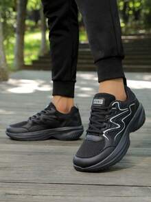 Wide Width Men's Sports Shoes, Suitable For Wide Feet, Extra Large Size 46, Lightweight Soft Sole Comfortable Shoes For Travel And Running, Suitable For All Seasons - Multicolor - View 3