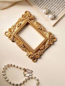 1/2/8/12pcs Vintage European Style Gold Resin Embossed Mini Photo Frame, Suitable For Wallpaper, Decorative Hanging Paintings, Valentine's Day Painting, Decorative Photo Frames And Stands, Back To School, Party Holidays, Angel Oval Small Photo Frames, Photography Props, Nordic Ins Style Accessories, Photography Decor, Photography Props - Gold - View 9