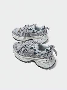 MASKERT Women's Casual Sports Shoes, Dad Shoes, Running Shoes, Women's Yoga Fitness Sports Shoes, Daily Workout Casual Shoes, Multi-Functional Comfortable - Grey - View 6