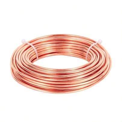 8 Gauge/3.2 Mm 6.5 Feet 5 Oz 99.9 Dead Soft Copper Wire For Electroculture Gardening, Jewelry Making, Beading, Science Projects, DIY Artwork, Pure Bare Copper Wire