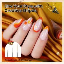 Beetles Gel Polish Nail Art Brushes Wood Alloy Handle, Dotting Pen Clean Up Liner French Nail Brush Set - 8支雙頭美甲筆 - 查看 3