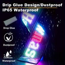 LED Dynamic Magic Eye Flexible Display Screen 6.8 X 2.75-Inch Programmable Signage Screen Supports Remote Control And App Operation Freely Program Animations And Text Effects USB-5V Power Supply Ideal For Vehicle Signage And Automotive Decoration - 16*32PX - Xem 6