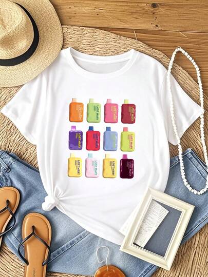 Women T-Shirt Print Lost Mary Vape T Shirt Funny Vaping Smoking Lover Joke Novelty