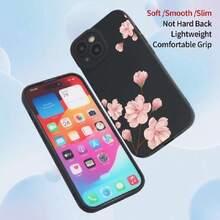 Liquid Silicone Case For Samsung Galaxy A17 5G/4G, Ultra-Thin, Elegant, Floral And Cute Cartoon Pattern, Mobile Phone Case, Soft Shockproof TPU (Black Q07), 41812733 - 乾枯玫瑰色 - 查看 6