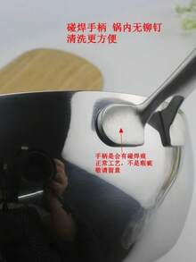 304不锈钢不粘锅，适用于煎、炒、煮等多种烹饪方式。三层钢结构，物理不粘，易于清洁，兼容电磁炉和燃气灶。 - 查看 8