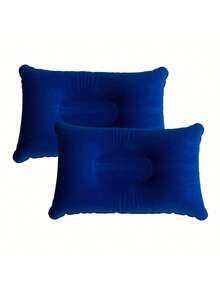 2 piezas Almohada inflable portátil para acampar al aire libre - Almohada suave para siesta, almohada y colchoneta de dormir compacta para mochilero/viaje - Juego de almohada inflable ligera, esencial para campista, relajación de picnic, equipo de sueño de aventura - Multicolor - Ver 13