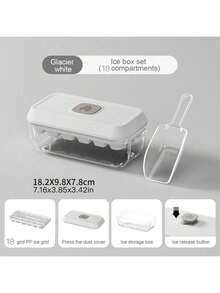 Bộ dụng cụ làm đá tại nhà, khay đá viên có nắp đậy chống bụi, khuôn đá vuông silicon tháo đá nhanh chỉ bằng một nút nhấn, muỗng và hộp đựng, dụng cụ lấy đá chỉ bằng một nút bấm, bộ dụng cụ pha chế cocktail whisky tự làm, khuôn làm đá ly bia, máy làm đá vuông đông lạnh nhanh, kiểu cần gạt. - Nhiều màu - Xem 2