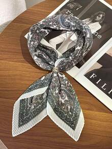 1件腰果佩斯利褶皱印花发带和1条小方巾 - 彩色 - 查看 8