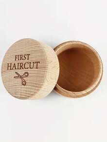 1pc Wooden Memory Box For Preserving Haircut, Ideal Home Decor, Hair Clip - Star - View 2