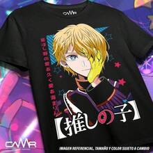 Boys, Children And Teenagers Round Neck Short Sleeve T-Shirt Oshi No Ko Ai Hoshino Anime Manga Waifu Unisex Soft T-Shirt, All Sizes Summer Top - Providing Comfortable Tees For Kids Who Love Outdoor Adventure! - Noir - Voir 1