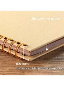 1本DIY牛皮纸手工相册 - 硬封面手工剪贴簿，适合结婚纪念日、家庭聚会、春季收藏、个性化复活节相册、乡村风格留言簿、礼品创意、2026波西米亚风装饰、母亲节手工相册，是分享照片的理想之选 - 多色 - 查看 1