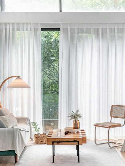 1 adet Zarif Romantik Minimalist Tarzda Beyaz Şeffaf Dantel Perde, Japon Oyma Şeffaf Pencere Perdesi, Oturma Odası, Balkon, Yatak Odası İçin Çok Yönlü Japon Pencere Tülü