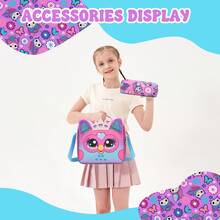 3pcs/Set Girls' Rolling Backpack, 16 Inch Girls' Wheeled Backpack With Lunch Box And Pencil Case - Girls' Rolling Bag - View 8