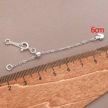 2pcs Elegant Minimalist Heart Extender Chain With Copper Plated 18K Gold, Thick Silvery & Platinum Finish, Small Bead Detail Perfect For DIY Necklace & Bracelet, Wedding & Valentine's Day - Multicolor - View 9