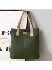 New Women's Canvas Tote Bag, Suitable For College Students To Carry Books To Class, As Well As Commuting And Casual Use. This Is A Large Capacity Shoulder Bag - Multicolor - View 5