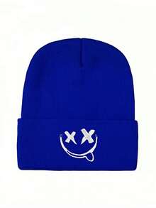 Bộ 2 mũ len acrylic thêu họa tiết dành cho cặp đôi nhân dịp Lễ Tình nhân, mũ dệt kim, mũ thường ngày unisex ngoài trời với họa tiết thêu và hình học, mũ len ấm áp cho mùa thu/đông. - A - Xem 9