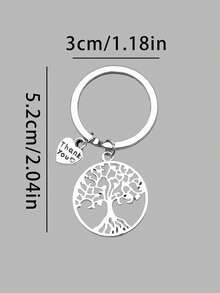 1 pieza de llavero con decoración colgante en forma de corazón y árbol, accesorio para bolso, mochila, adecuado para campus, estilo gótico lindo Y2K, regalo de Navidad creativo, accesorios para bolso con cuerda colgante y ranura para tarjeta de identificación - Multicolor - Ver 5
