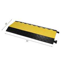 Happy Kabelbrücke, 5 Kanal Überfahrschutz für Kabel aus Handelsüblichem Thermoplastischem Kautschuk mit Modularem Design, Hohe Sicherheit für Breite Anwendungen, Lagerhäuser, 87,5 x 50 x 5 cm, Schwarz - 5-fach Kabelkanal - Übersicht 10