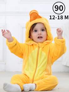 1pc Baby Cartoon Animal Pattern Long Sleeve Zipper Cute Comfortable Outfit, Unisex Baby Clothing, Suitable For Daily Wear And Holiday Gifts - Multicolor - View 24