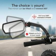 Set de 2 espejos retrovisores universales para bicicleta, espejos retrovisores de bicicleta ajustables 360°, adecuados para ciclismo, aptos para bicicleta de montaña, bicicleta de carretera y bicicleta eléctrica, duraderos y resistentes a golpes, esenciales para montar (incluye herramientas de instalación) - Multicolor - Ver 6