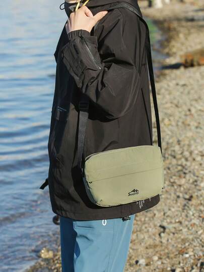 New Casual Lightweight Nylon Waterproof Crossbody Bag, Versatile Outdoor Simple Large Capacity Shoulder Bag For Men