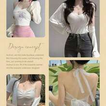 Hot  Halter - Style Teardrop Silicone Bra Pads Nipple Covers With Anti - Slip Straps - Màu trơn - Xem 7