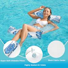 1/2 phao bơi | Phao bơi gấp gọn kẻ sọc dùng cho tiệc bể bơi và bãi biển, làm bằng PVC - Nhiều màu - Xem 6