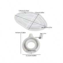 2pcs/Set DIY Resin Mold, Round Vase & Oval Tray Mold Set, Suitable For Making Epoxy Resin, Plaster, Candle, Incense, Home Decor, Wedding Decoration - Round Vase + Oval Tray - View 11
