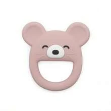 Mouse-Shaped Teething Toy, Infant Chewing Toy, Baby Silicone Grab Toy - Multicolor - View 9