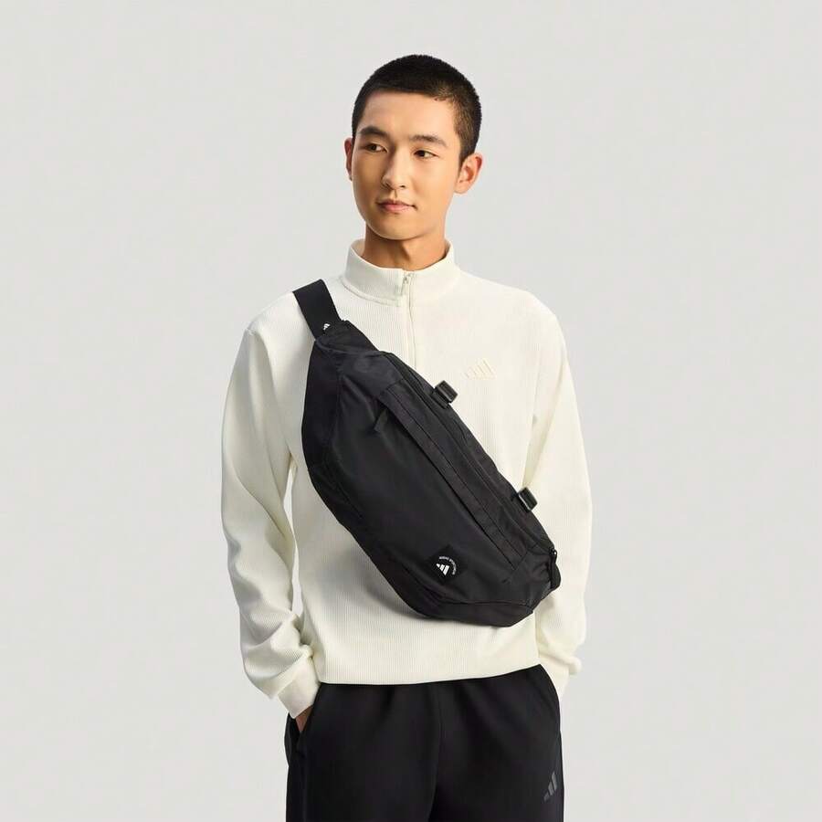 Adidas Unisex MH WAIST BAG L Outdoor Sports Sling Bag KR5138 - Black - View 1