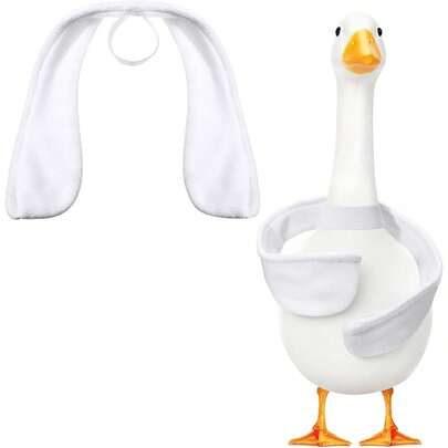 1-2 片可摆造型的鹅翅膀，适用于 23-28 英寸的门廊草坪，鹅形服装配件，可摆造型的白色翅膀，适用于户外庭院草坪艺术装饰