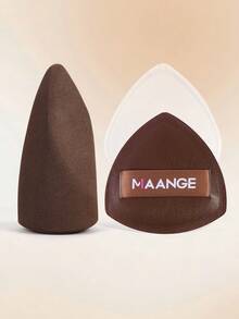 MAANGE 1pc/2pcs/8pcs/10pcs Multi-Functional Velvet Makeup Sponge, Dry & Wet Use, Portable For Travel, Makeup Tools, Vanity, Cosmetic Accessories, Makeup Sponge, Affordable, Christmas Gift, Cosmetics - Coffee Brown - View 14