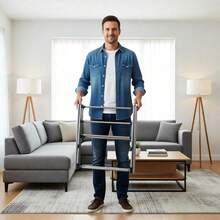 Shoze 3-Tier Expandable Foldable Clothes Drying Rack Heavy-Duty Rust-Resistant Laundry Rack For Indoor Outdoor Bathroom Balcony Silver - Silver - View 7