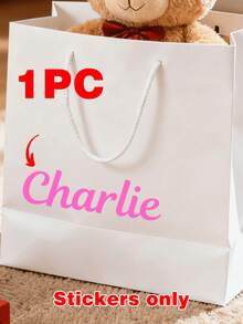 Customized UV Transfer Stickers, Personalized Glitter Logo Stickers, DTF Direct Transfer Stickers, Personalized Name Label Stickers, 2-3 Inch Labels, Name Stickers, Customized Stickers, Date Stickers, DIY Gifts, Handmade Items, Handwritten Fonts, Wedding Stickers, Gift Stickers. Customized Holographic Name Stickers Available - Multicolor (Style 2) - View 40