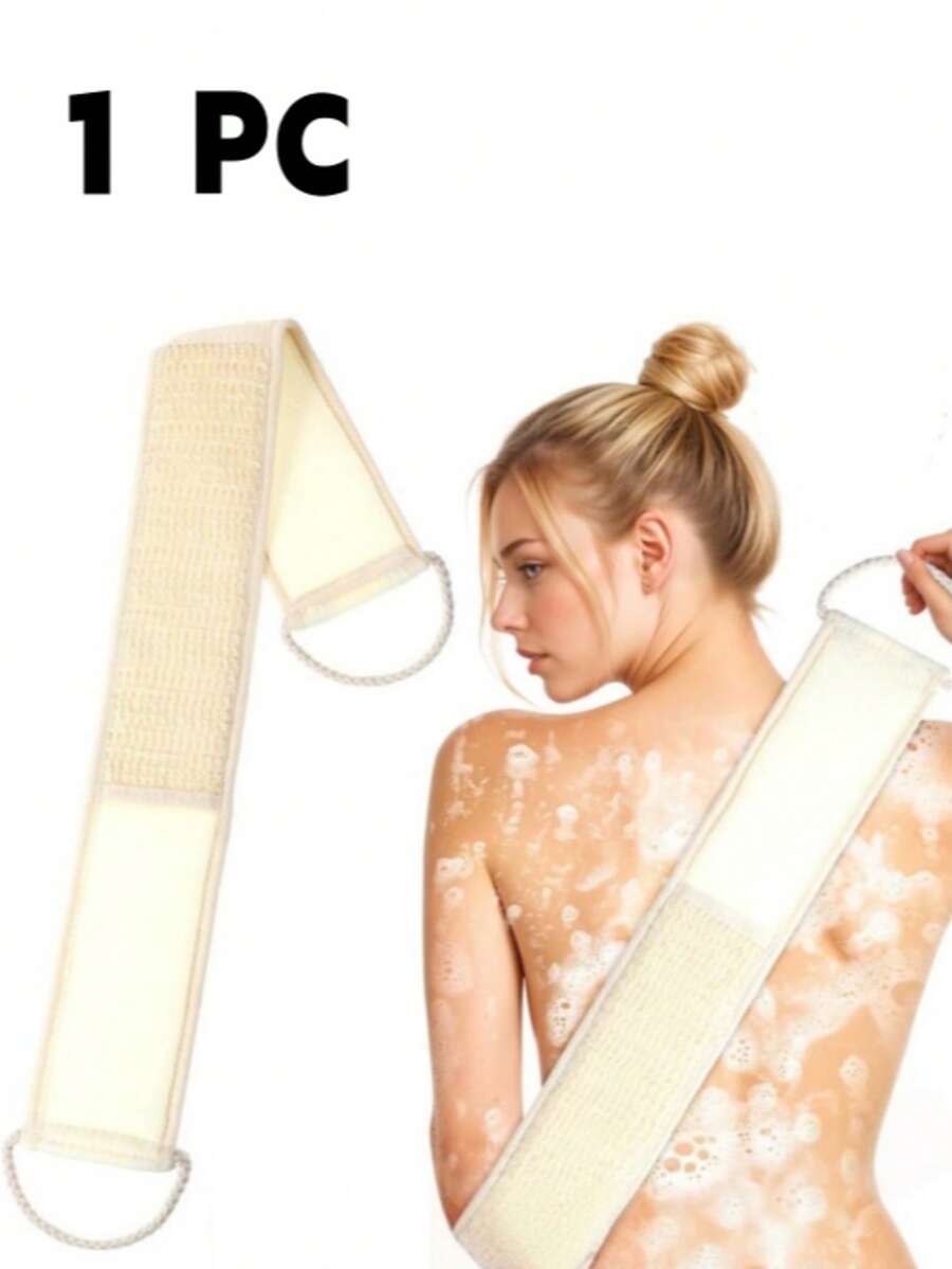 1pc Body Exfoliating Brush - Soft Washcloth Can Remove Dead Skin, Long Handled Shower Sponge Suitable For Shower And SPA - Natural Soft Exfoliating Bath Brush Unisex - A - View 1