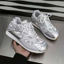 2026 Casual Men's Shoes, Running Shoes, Breathable Sports Shoes, Sneakers,  Shoes, Fashionable Korean Style, Versatile - 銀色 - 查看 11