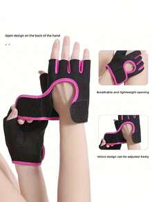 1 đôi găng tay tập thể dục hở ngón, găng tay thể thao tập luyện, găng tay đạp xe unisex - phong cách 1 - Xem 4