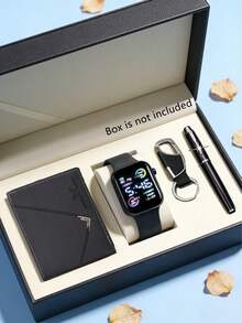 4件套男童时尚休闲简约运动LED数字显示电子手表，适合男童日常佩戴，搭配多功能钱包、便捷圆珠笔和实用钥匙扣，是男童生日/节日礼物的理想之选，也适合返校、办公、毕业季、日常生活、度假、旅行、派对装饰，以及父亲节送给男童的礼物。 - 彩色 - 查看 12