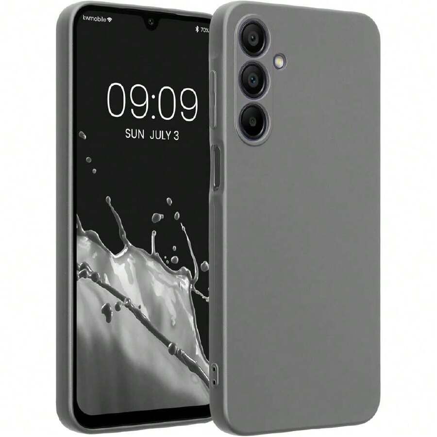 Case Compatible With Samsung Galaxy A16 5G - Ultra-Thin TPU Case With Raised Edges - Metallic Gray, 41808660 - 紅木色 - 查看 1