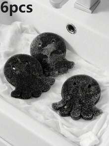 6个宠物毛发清洁球，蓬松洗衣球 - 无绒毛，洗衣机清洁球，可重复使用且经久耐用，有效收集绒毛，保持衣物和床上用品无毛发，宠物主人必备 - 提升您的洗衣体验 - 黑色 - 查看 3
