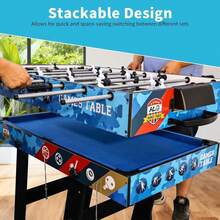 Foosball Table - Blue - View 2