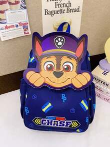 汪汪队战斗校园背包，卡通轻便双肩包，多功能可爱背包，适合作为家庭礼物、节日礼物、万圣节礼物、圣诞节礼物，休闲轻便学生背包，旅行包，2 件套 - 彩色 - 查看 1