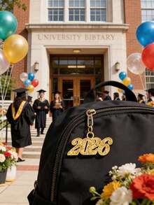 20 piezas Decoraciones de Graduación 2026, Colgantes con borlas de Graduación 2026, Encantos con borlas de Birrete de Graduación 2026 en dorado, Adecuado para Birrete de Graduación, Fiesta y Decoración de Ropa, Regalos y Recuerdos de Graduación 2026 - A - Ver 4