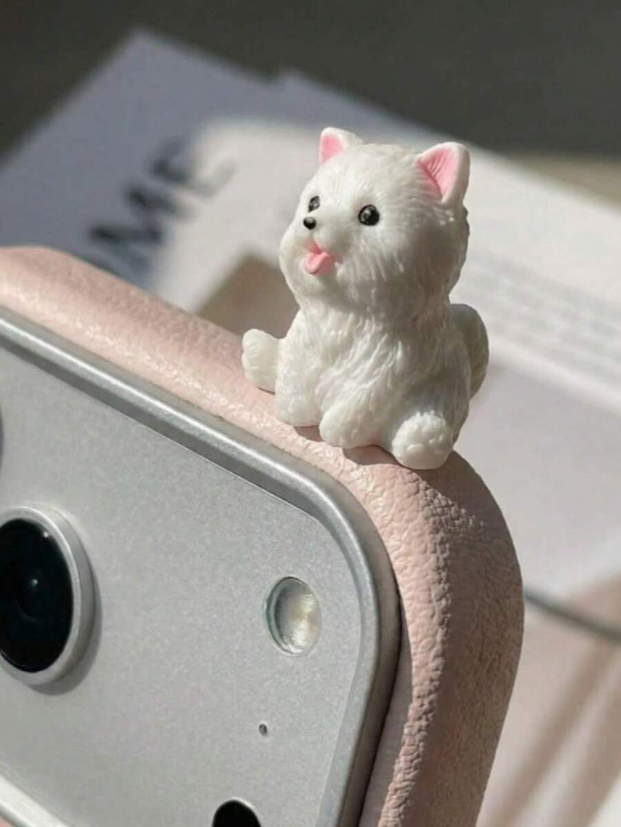 1 ốp lưng điện thoại màu hồng nude mùa hè với họa tiết mèo con trắng 3D | Phong cách tươi tắn & dễ thương, chống sốc, chống trượt, chống trầy xước | Tương thích với Apple 17 Pro Max | Tương thích với Apple dòng 17/16/15/14/13/12/11, dòng S20-S25, dòng Note 14/13/12, A56 5G | Quà tặng ngày Valentine/sinh nhật, phiên bản quốc tế, không phải phiên bản nội địa - Mèo hồng trắng - Xem 1