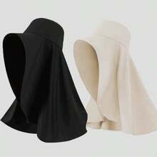 1pc Women's Large Shawl Sun Protection Beach Hat, Full Coverage Sun Protection Hat - Multicolor - View 14