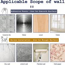 2-50个可调节透明黑白窗帘杆支架，无需钻孔，适用于浴室、厨房、家庭、酒店 - 掛鉤 - 查看 7